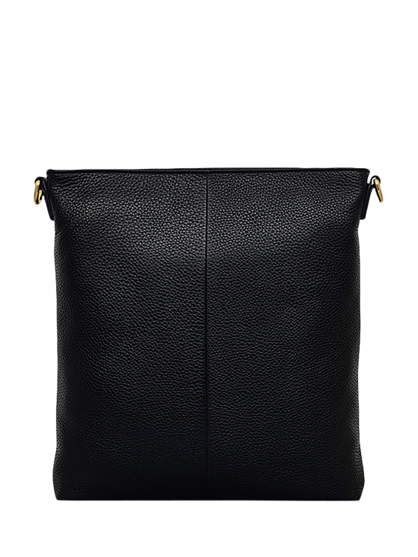 Product image 2 of 4, which shows Radley Selby Crescent Grained Leather Bag, Black