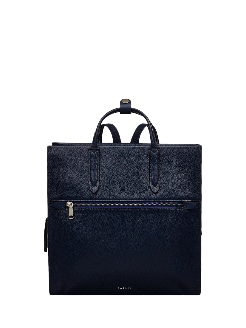 Product image 1 of 4, which shows Radley Arlington Court Leather Medium Zip Around Backpack, Ink