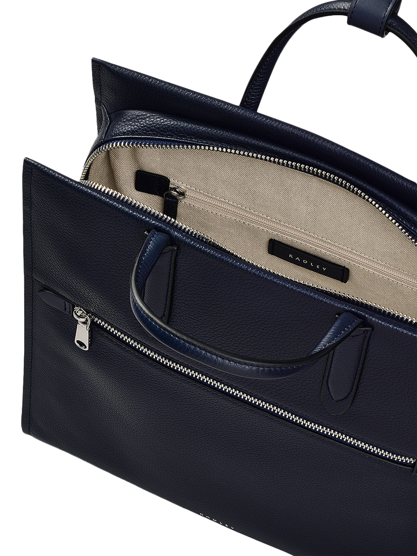 Product image 3 of 4, which shows Radley Arlington Court Leather Medium Zip Around Backpack, Ink
