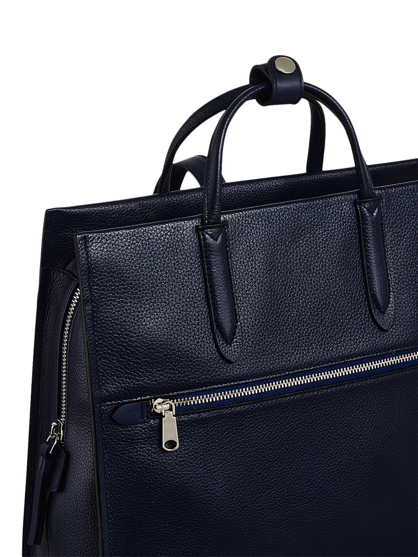 Product image 4 of 4, which shows Radley Arlington Court Leather Medium Zip Around Backpack, Ink