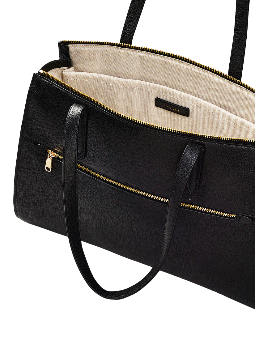 Product image 3 of 4, which shows Radley Arlington Court Leather Large Zip Top Work Bag, Black