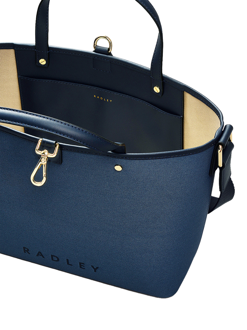 Product image 3 of 6, which shows Radley Addison Row Medium Zip Top Grab Bag, Blue