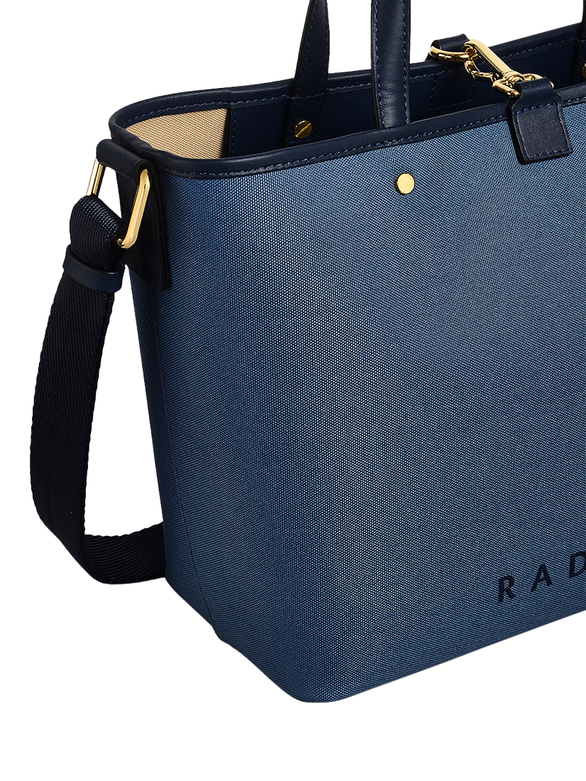 Product image 4 of 6, which shows Radley Addison Row Medium Zip Top Grab Bag, Blue