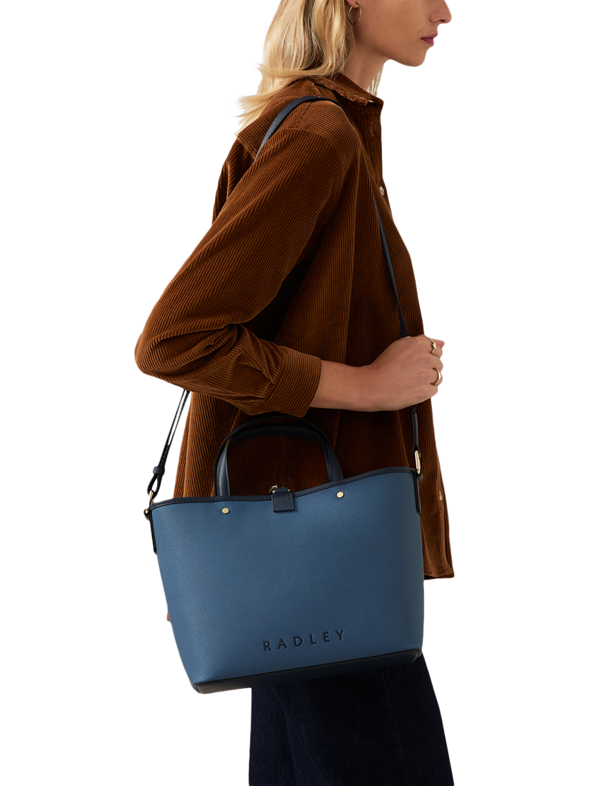 Product image 5 of 6, which shows Radley Addison Row Medium Zip Top Grab Bag, Blue