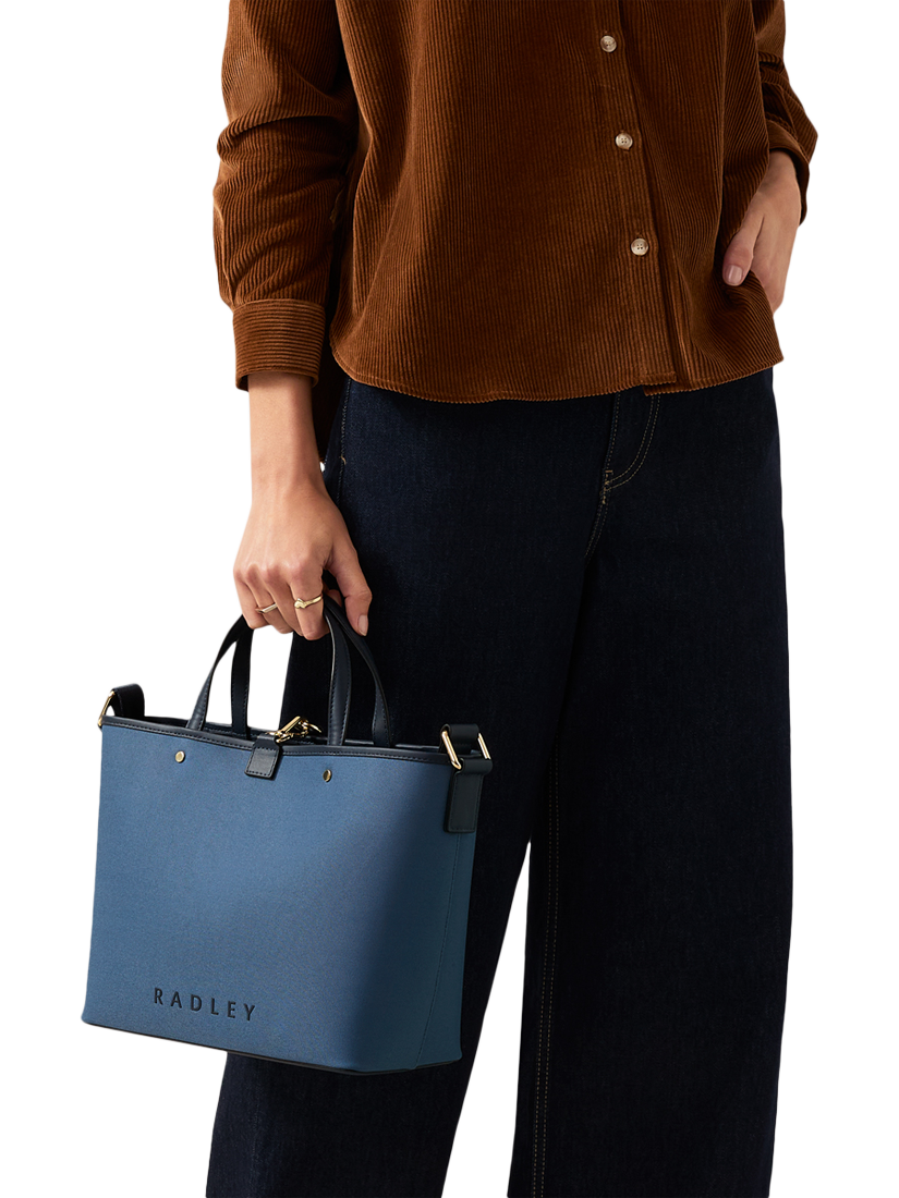 Product image 6 of 6, which shows Radley Addison Row Medium Zip Top Grab Bag, Blue