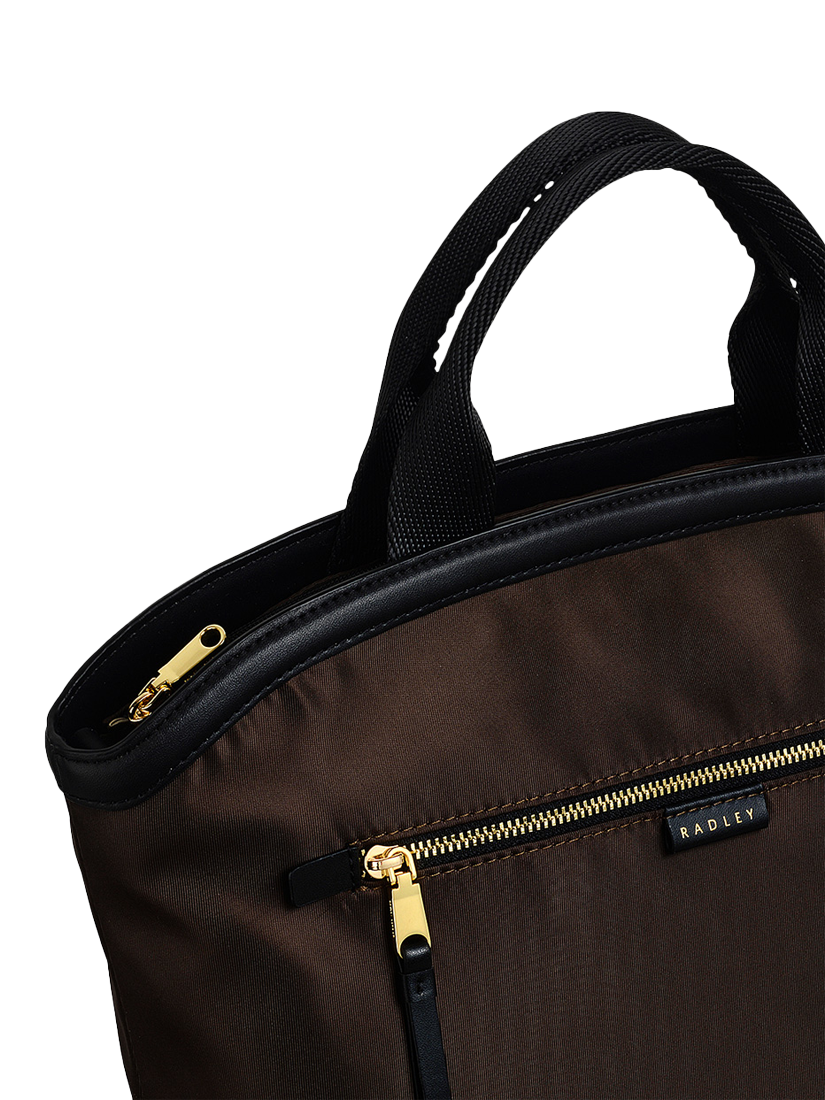 Product image 4 of 6, which shows Radley Aldwych Mews Medium Zip Top Grab Bag, Dark Oak