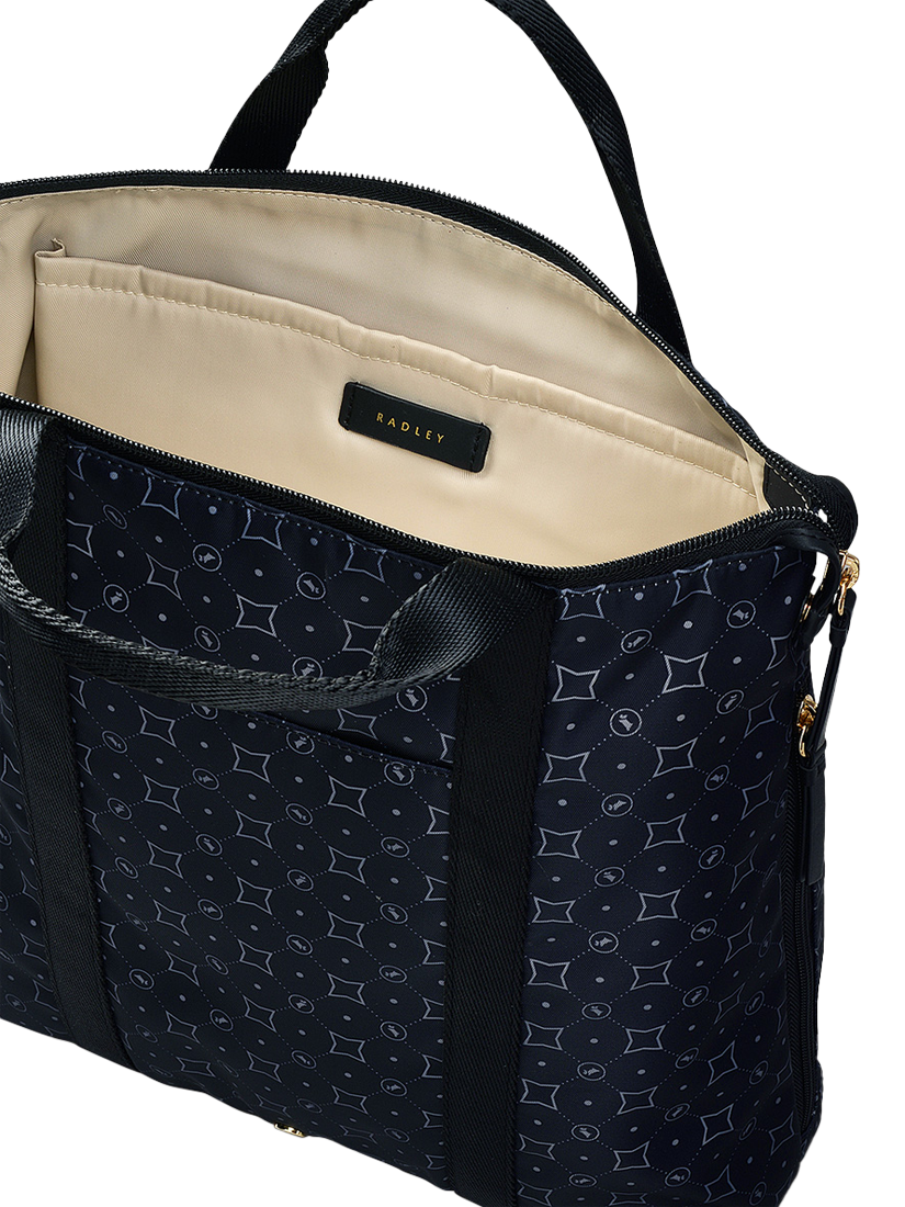 Product image 3 of 4, which shows Radley Columbia Road Backpack, Black/White