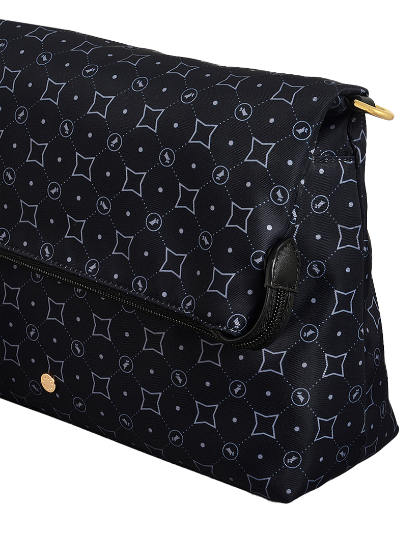 Product image 4 of 5, which shows Radley Columbia Road Flapover Cross Body Bag, Black/White