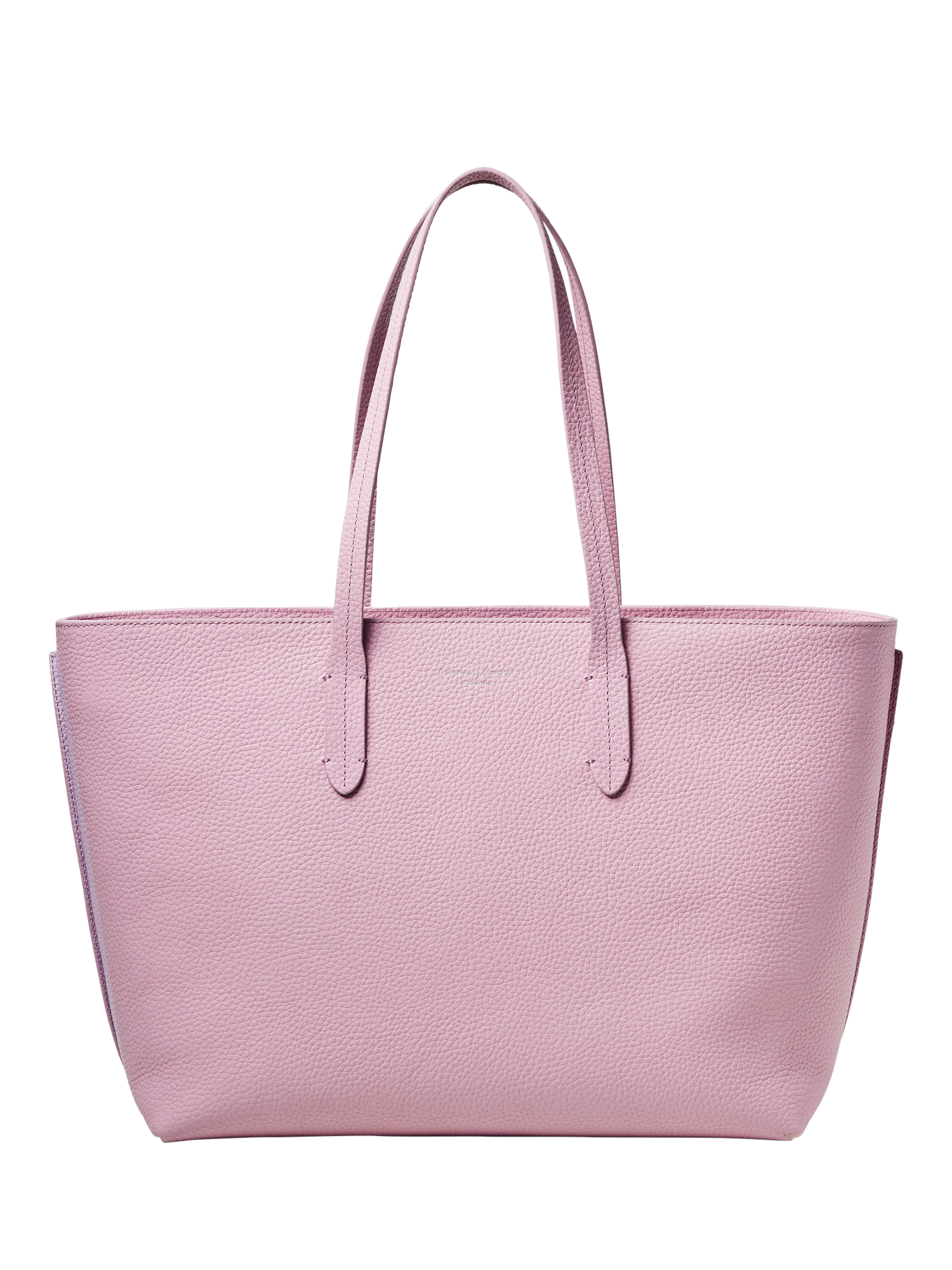 Product image 1 of 7, which shows Aspinal of London East West Tote 2 Leather Bag, Lilac