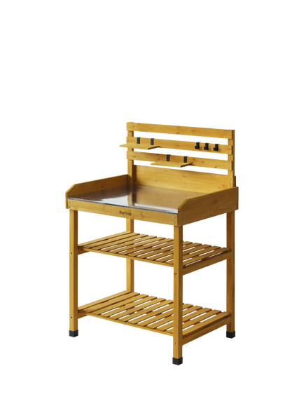 VegTrug Potting Table, 78cm, FSC-Certified (Cedar Wood), Natural, Natural