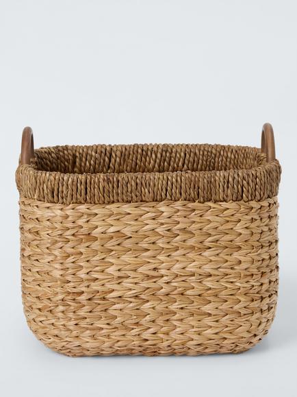 John Lewis Bulrush Storage Basket with Handles, Natural - view 2, Natural