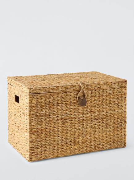 John Lewis Bulrush Storage Trunk, Large, Natural, 