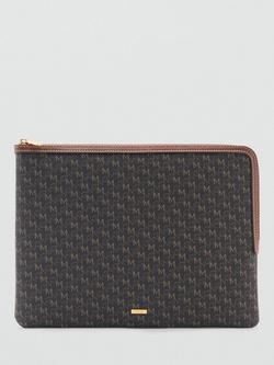 Mango Marco Monogram Laptop Cover, Brown, Brown