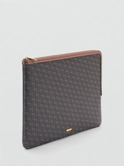 Mango Marco Monogram Laptop Cover, Brown - view 2, Brown