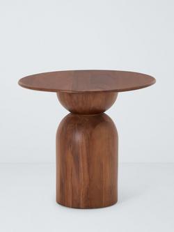 John Lewis Adina Round Side Table, Walnut, Walnut