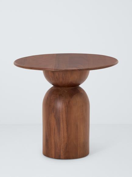 John Lewis Adina Round Side Table, Walnut, Walnut