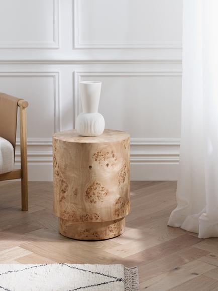 John Lewis Burl Side Table - view 2, Natural
