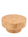 John Lewis Burl Round Coffee Table, Natural