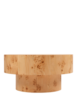 John Lewis Burl Round Coffee Table - view 2, Natural