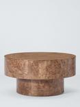 John Lewis Burl Round Coffee Table, Walnut