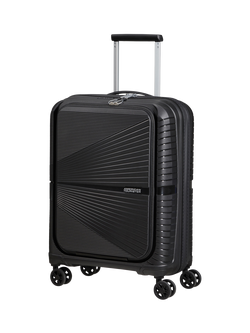 American Tourister Airconic 4-Wheel Spinner 55cm Front Loader Cabin Case, 34L, Onyx Black, Onyx Black