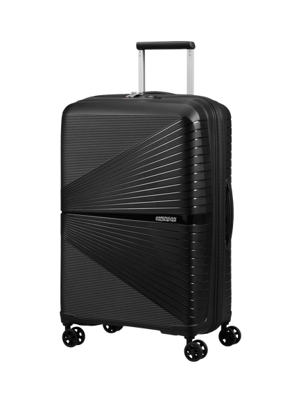 American Tourister Airconic 4-Wheel Spinner 67cm Medium Suitcase, 67L, Onyx Black