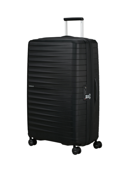 American Tourister Fastforward 78cm Expandable 4-Wheel Suitcase, 108/118L, Flash Black