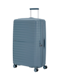 American Tourister Fastforward 4-Wheel Spinner 78cm Expandable Large Suitcase, Steel Blue