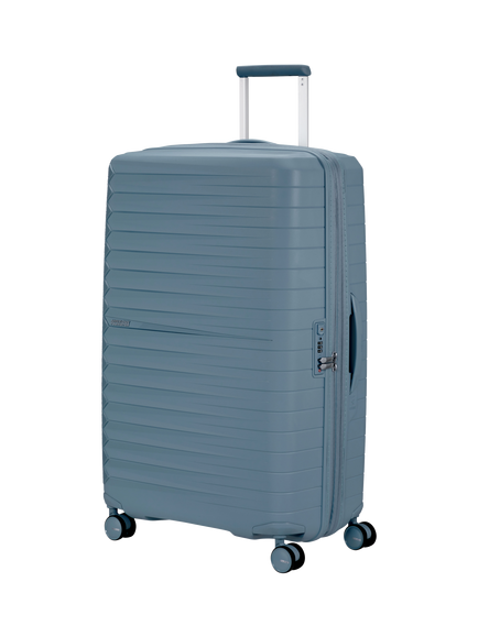 American Tourister Fastforward 78cm Expandable 4-Wheel Suitcase, 108/118L, Steel Blue