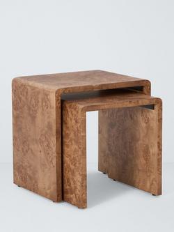 John Lewis Burl Nest of 2 Tables, Walnut