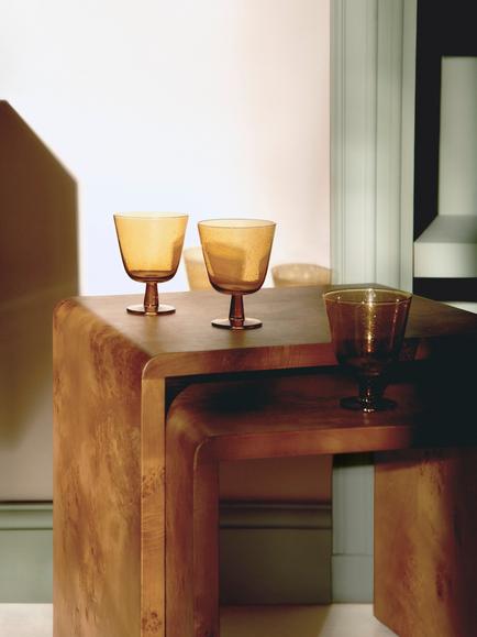 John Lewis Burl Nest of 2 Tables - view 2, Walnut