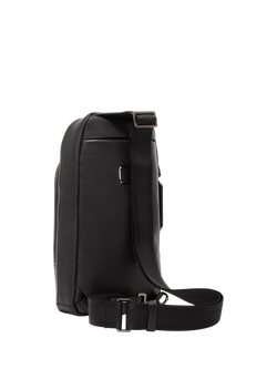 TUMI Gregory Leather Sling Bag, 12.5L, Black Bombe - view 2, Black Bombe