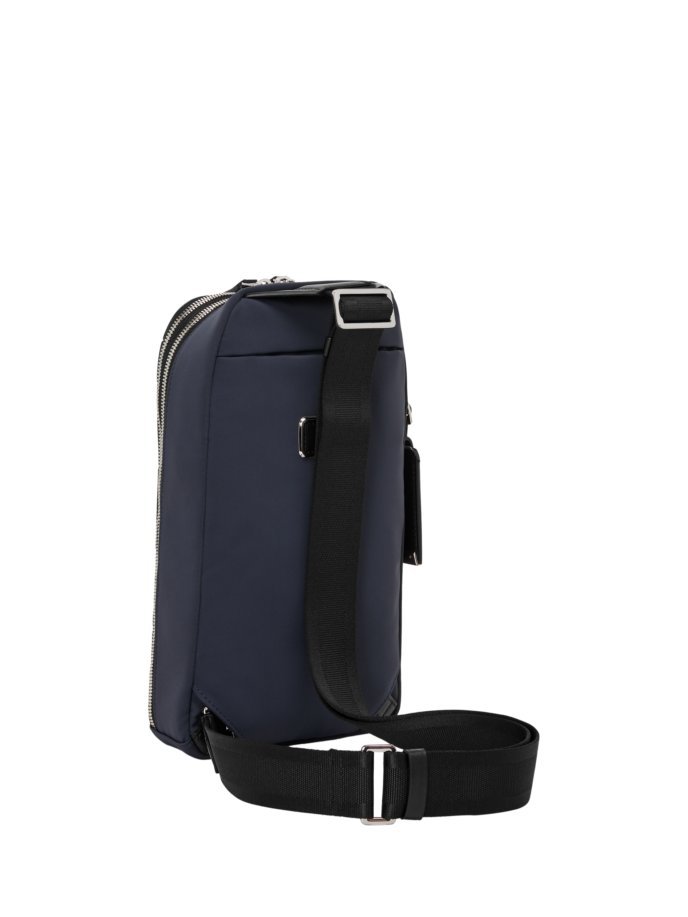 Product image 4 of 4, which shows TUMI Gregory Woven Leather Sling Bag, 12.5L, Navy Woven