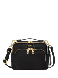 TUMI Teghan Crossbody Bag, 4L, Black/Gold, Black/Gold