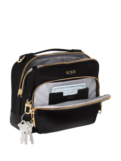 TUMI Teghan Crossbody Bag, 4L, Black/Gold - view 2, Black/Gold