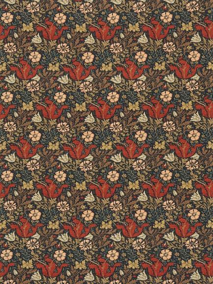 Morris & Co. Compton Furnishing Fabric, Faded Terracotta/Multi