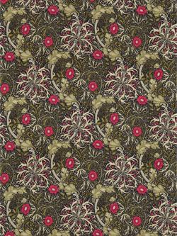 Morris & Co. Seaweed Furnishing Fabric, Ebony/Poppy