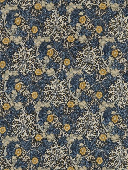 Morris & Co. Seaweed Furnishing Fabric, Ink/Woad