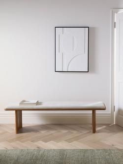 John Lewis Akola Dining Bench with Seat Pad, Natural - view 2, Natural