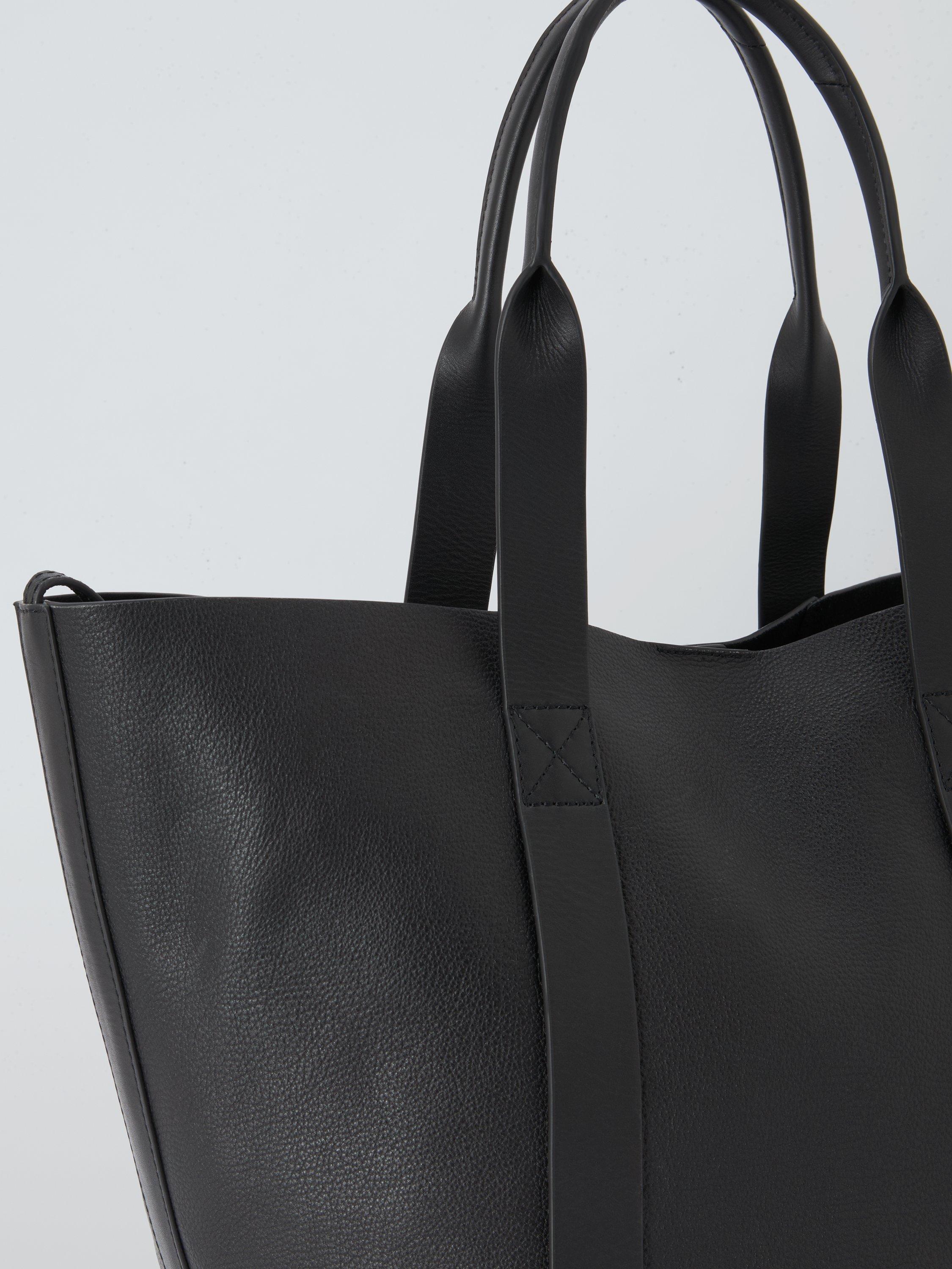 Product image 5 of 6, which shows John Lewis Luxe Leather Tote Bag, Black
