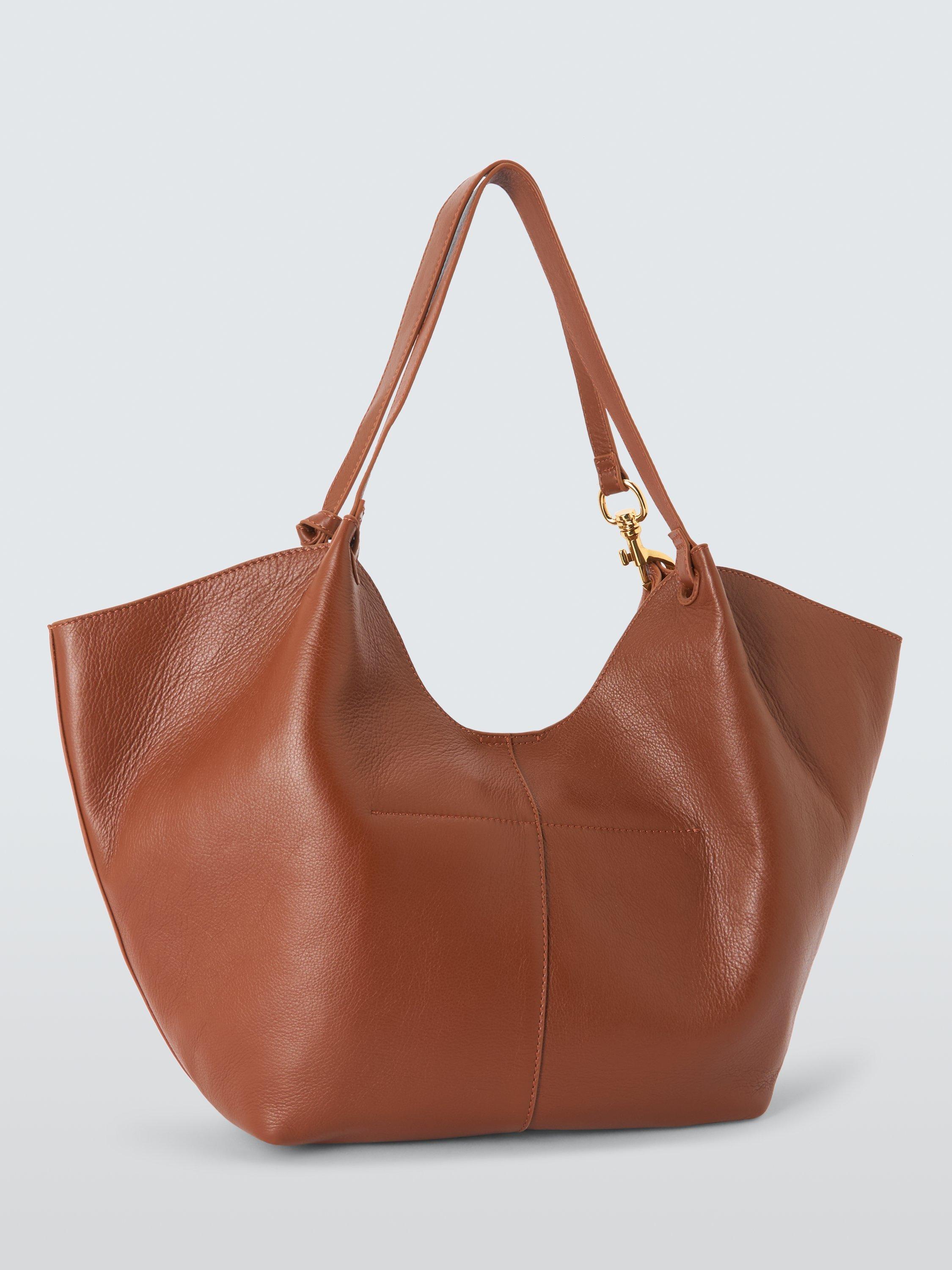 Product image 3 of 6, which shows John Lewis Oversized Leather Tote Bag, Tan