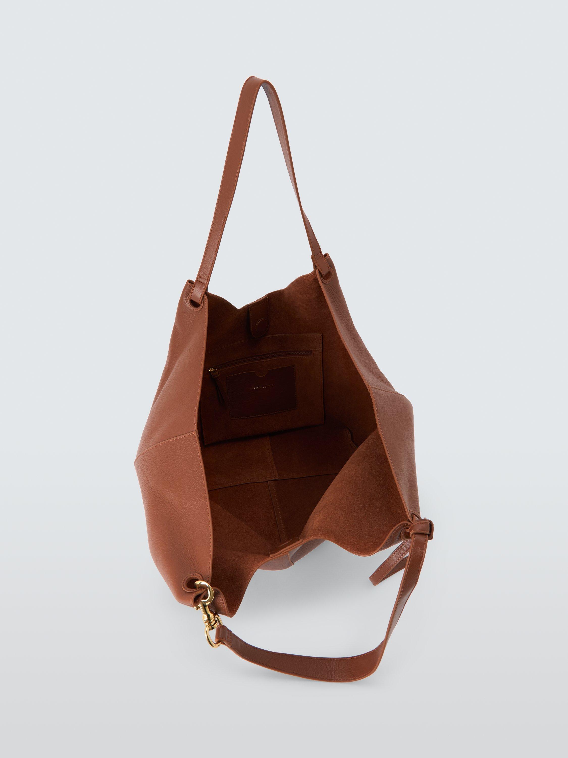 Product image 4 of 6, which shows John Lewis Oversized Leather Tote Bag, Tan