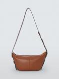 John Lewis Leather Crossbody Sling Bag, Tan