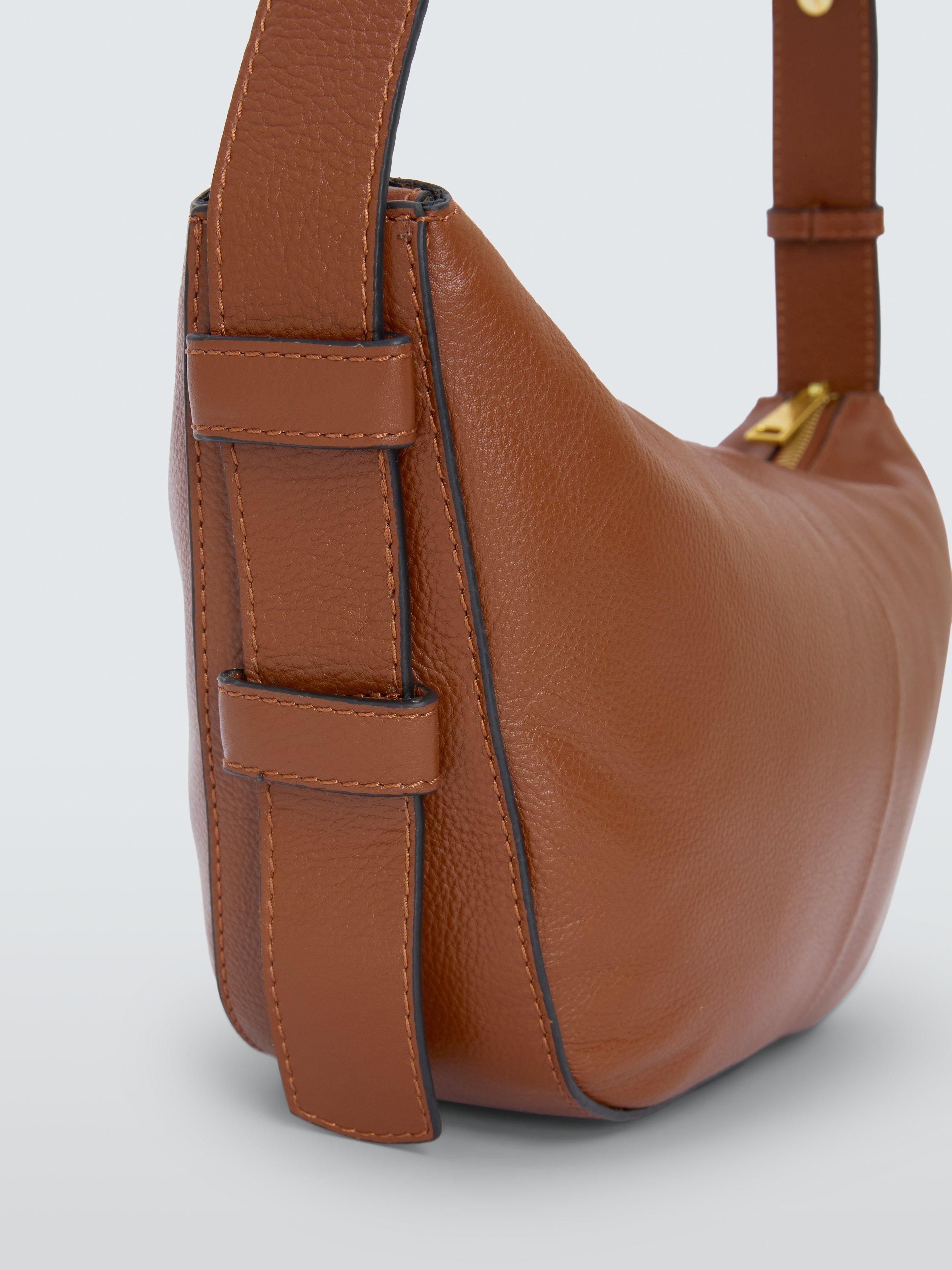 Product image 5 of 6, which shows John Lewis Leather Crossbody Sling Bag, Tan
