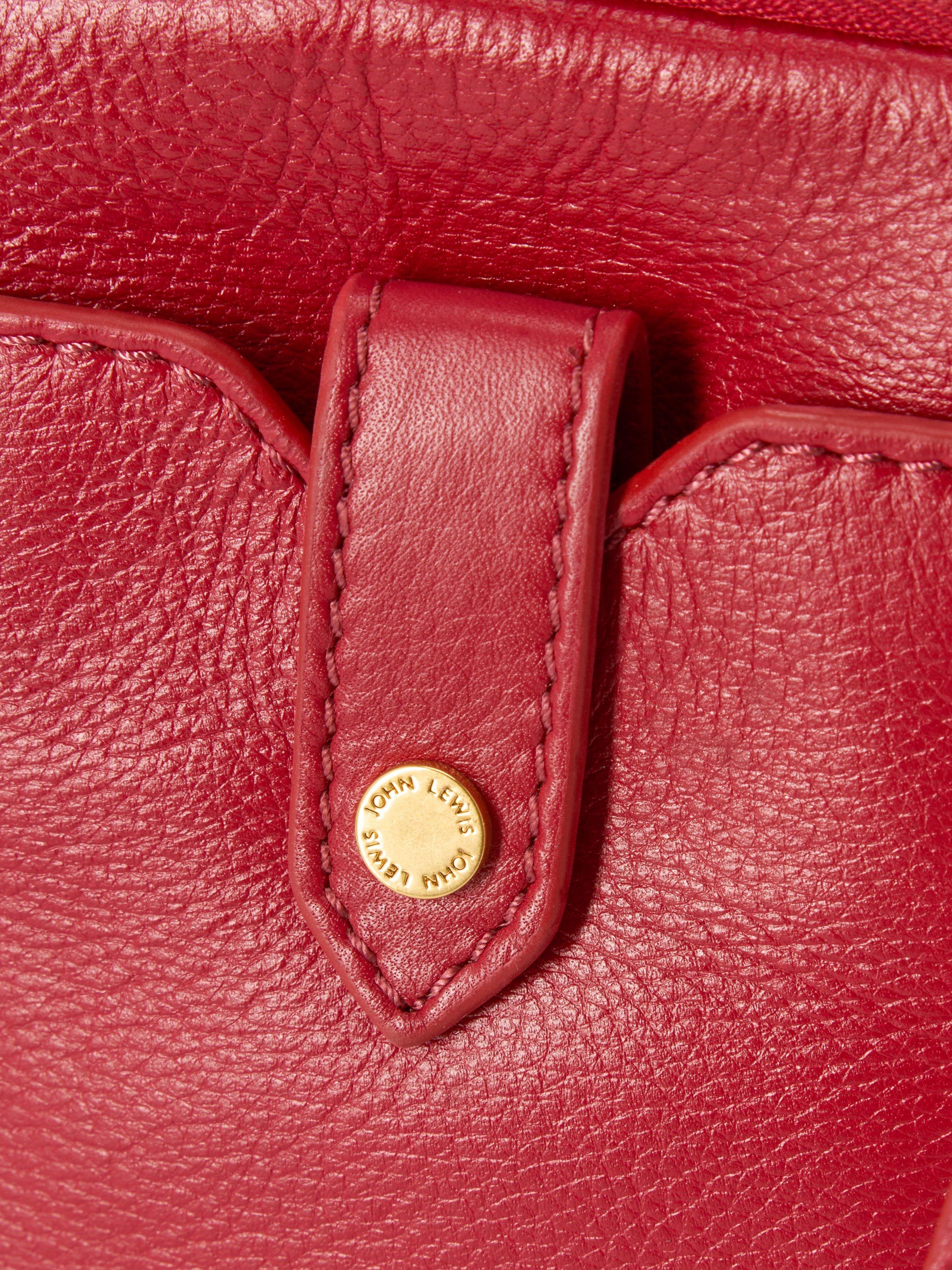 Product image 5 of 6, which shows John Lewis Leather Crossbody Phone Bag, Red