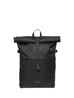 Sandqvist Icon 14" Laptop Rolltop Backpack, 23L, Black, Black