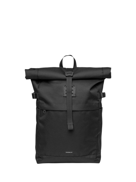Sandqvist Icon 14" Laptop Rolltop Backpack, 23L, Black, Black