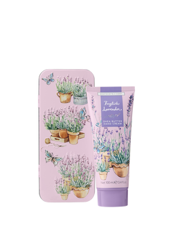 Heathcote & Ivory English Lavender Hand Cream & Tin Set, Purple