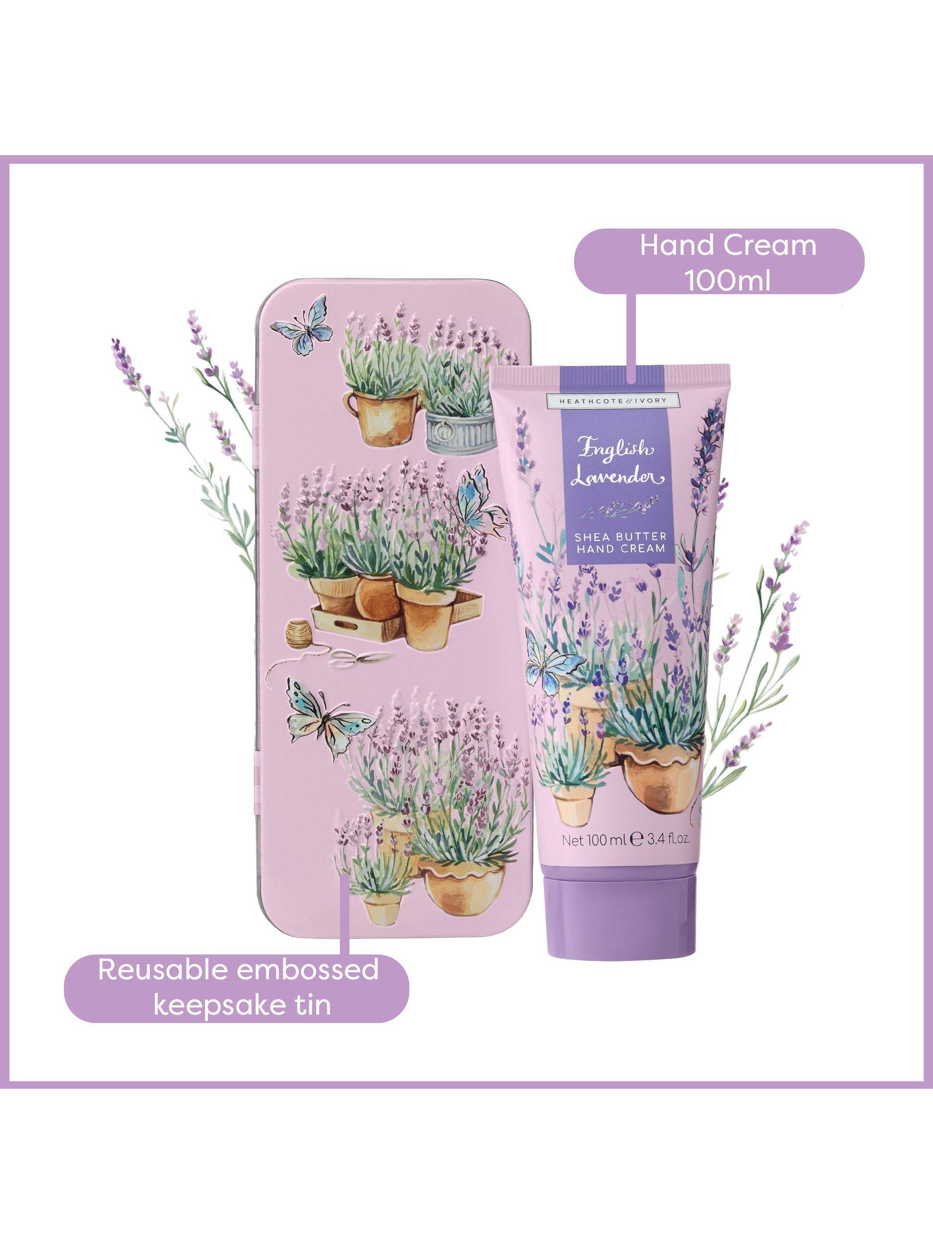 Product image 7 of 8, which shows Heathcote & Ivory English Lavender Hand Cream & Tin Set