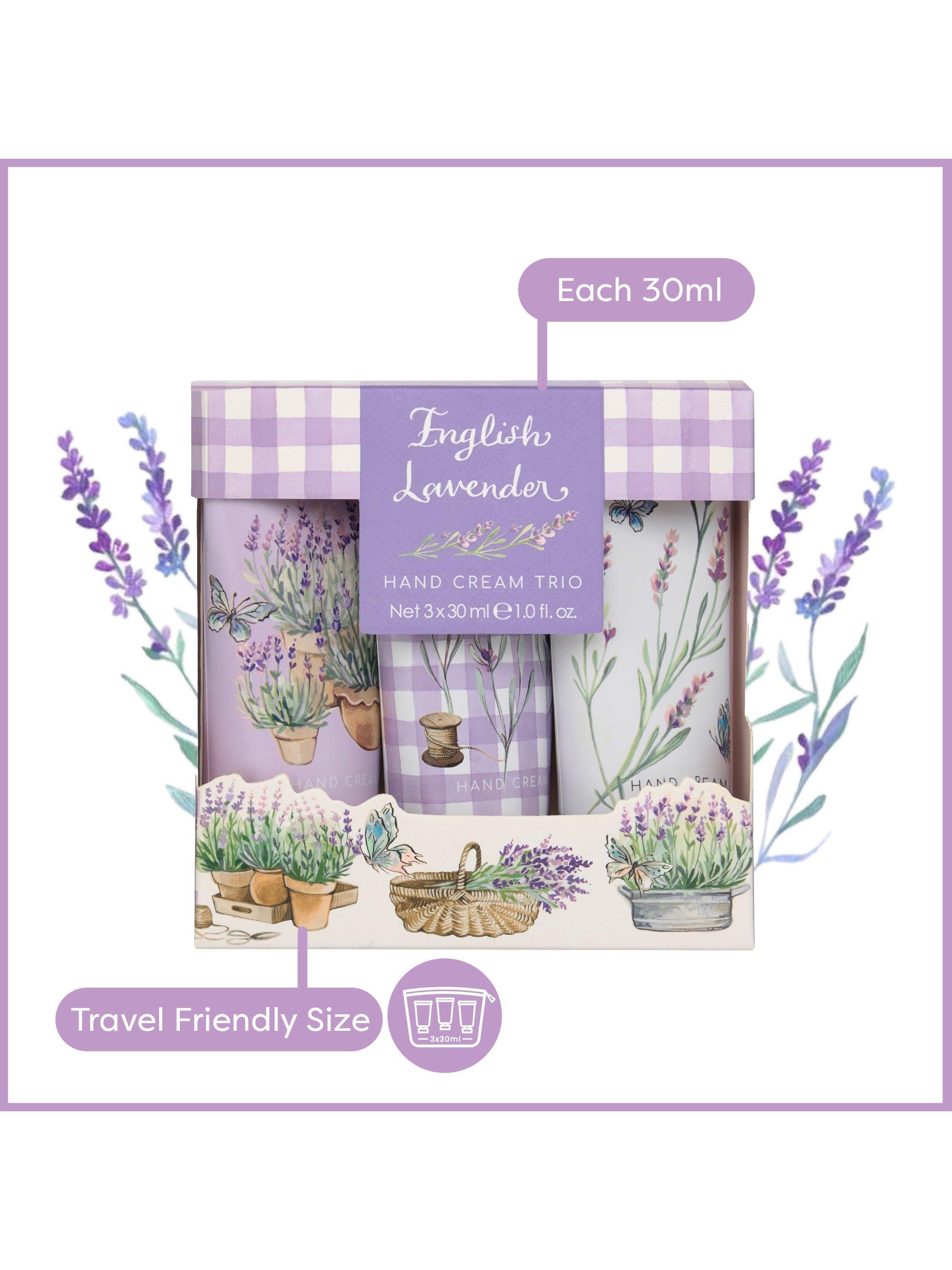 Product image 4 of 6, which shows Heathcote & Ivory English Lavender Hand Cream Trio